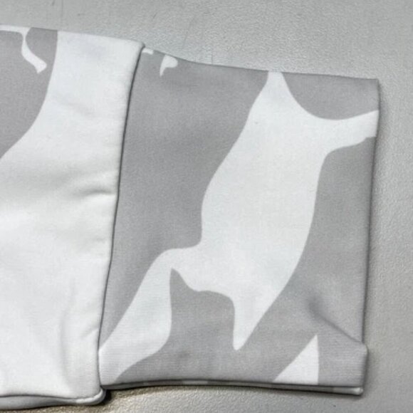 NEW DOPE Womens T-Shirt Grey/White Size S Snuggle 2X Camo Turtleneck Long Sleeve - Picture 2 of 12
